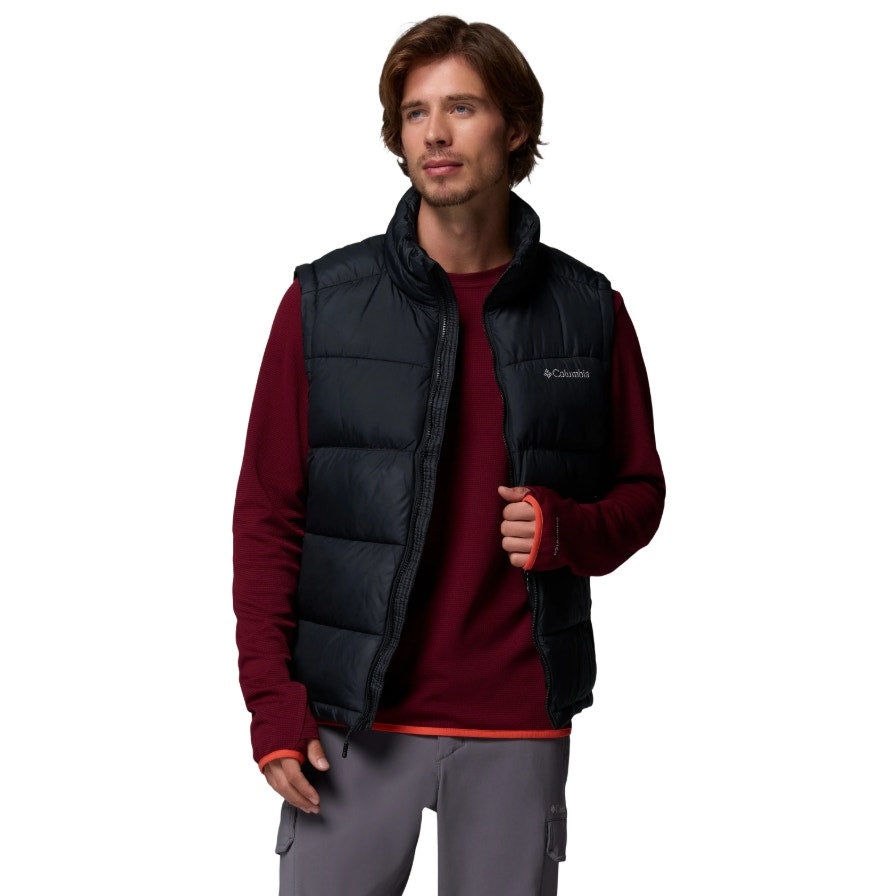 COLUMBIA Men's Pike Lake II Puffer Vest XL Black Insulated Omni-Heat NWT
