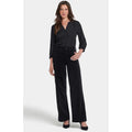 NYDJ Women's Teresa Wide Leg Trouser Pants Size 10 Black Corduroy Stretch NWT