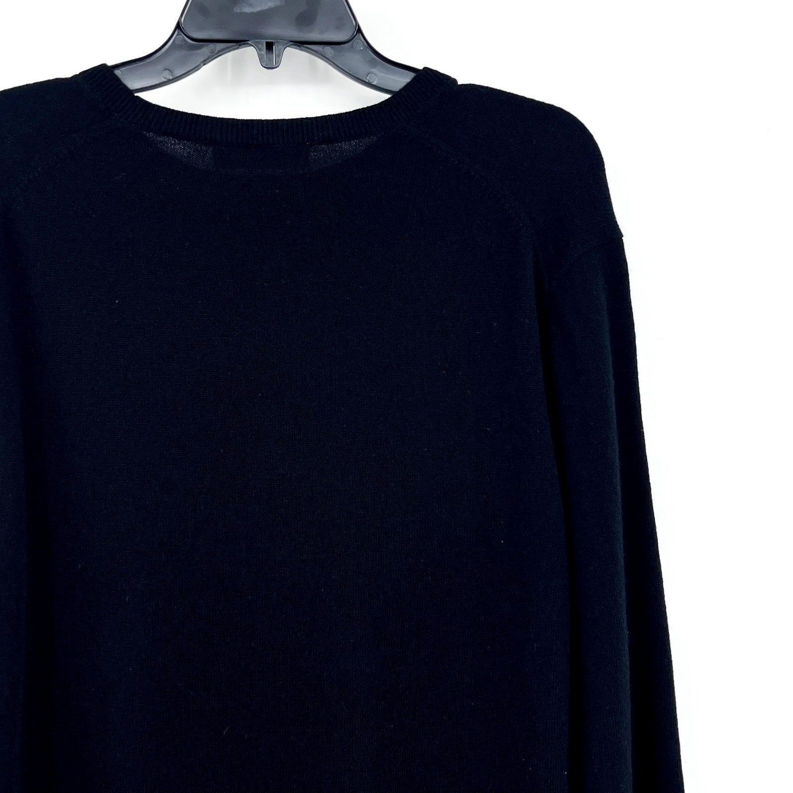 EVERLANE Women's The Classic Crew Cashmere Sweater Large Black NWT
