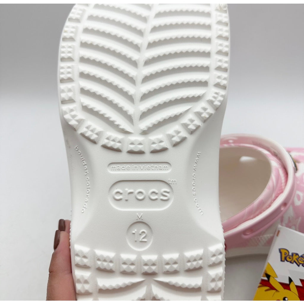 Crocs Classic Pokemon Jigglypuff Clogs Mens 12 EU 46-47 Pink White NIB