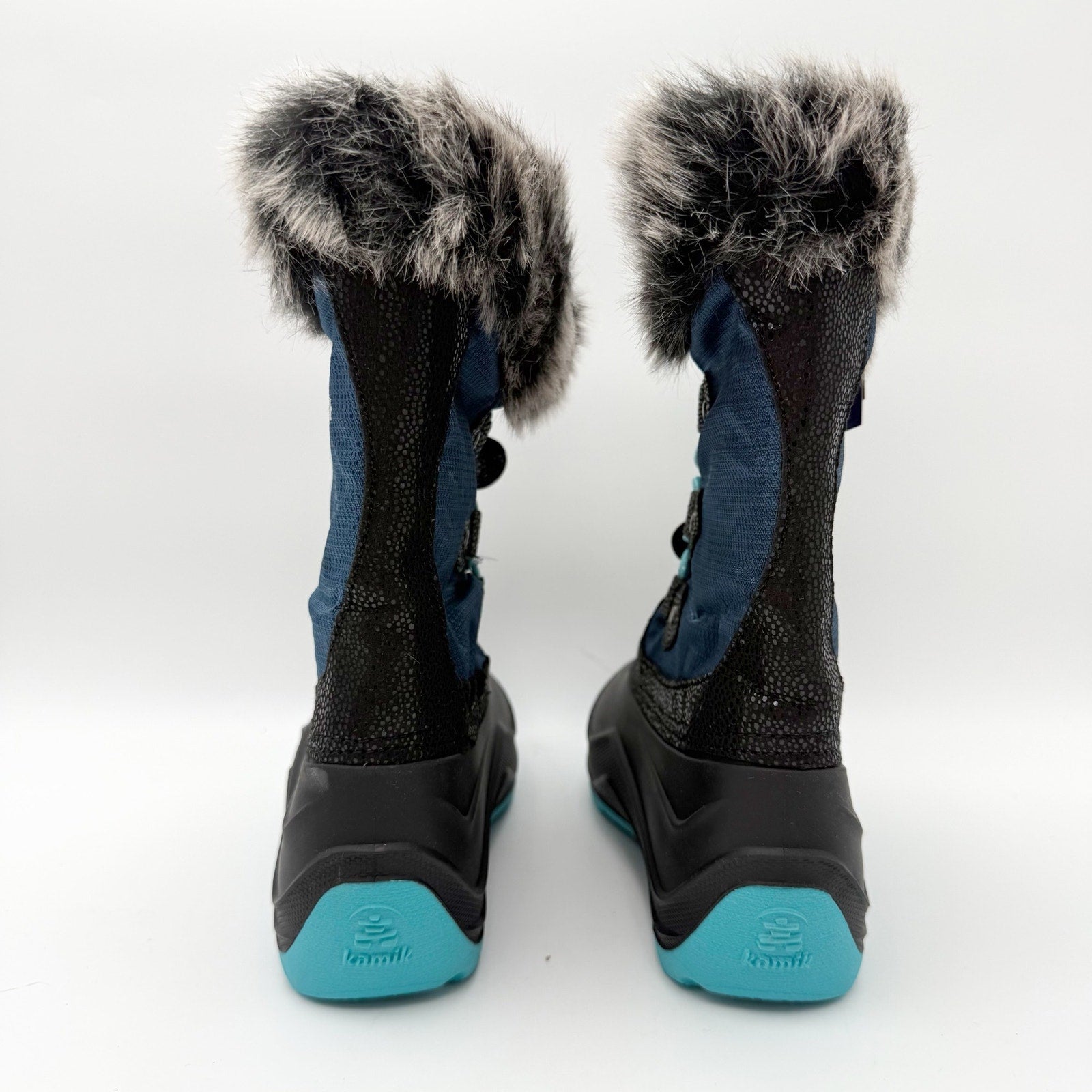 Kamik Kids Girls Powdery 3 Snow Boots US 12 EU 30 Navy Blue Black Waterproof NIB