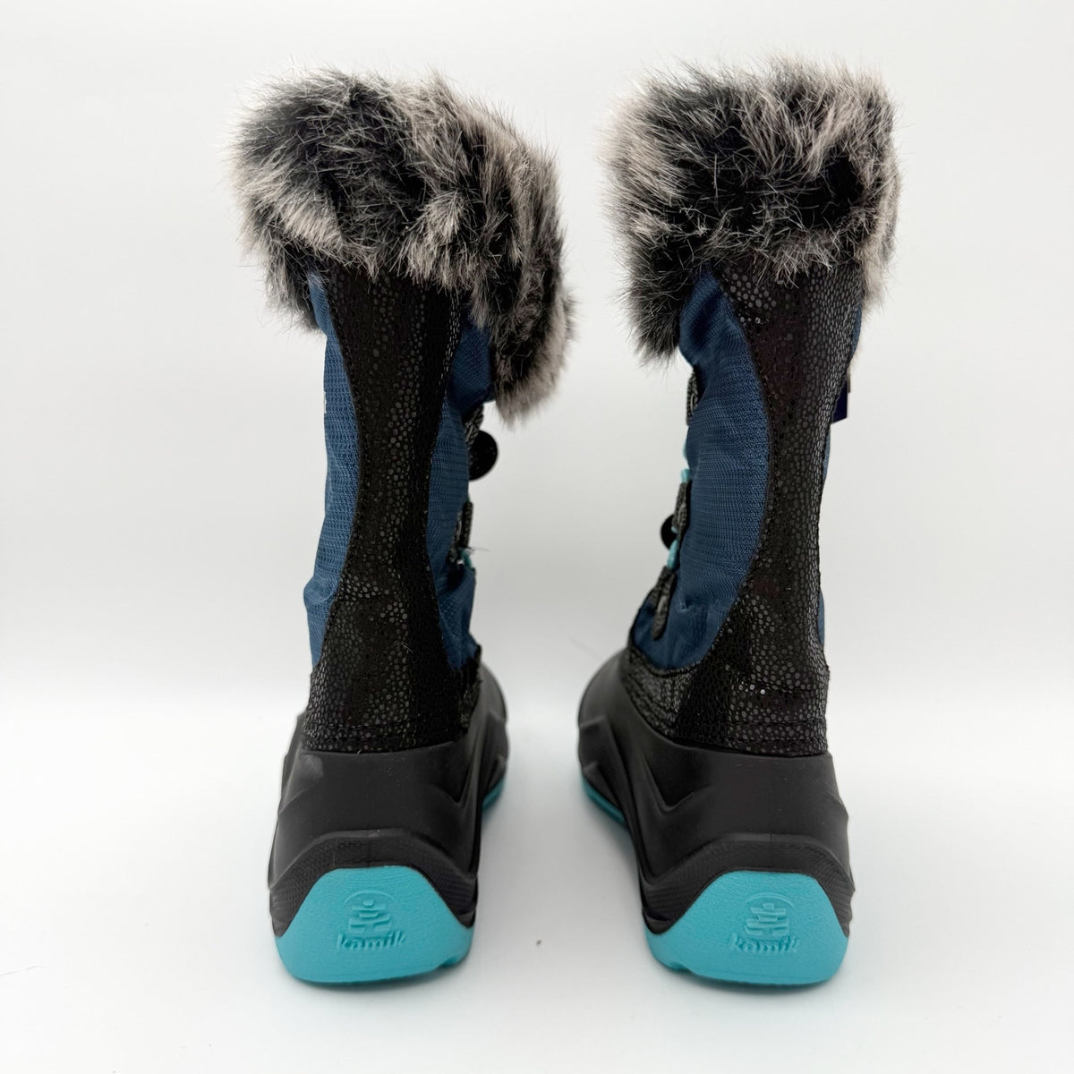Kamik Kids Girls Powdery 3 Snow Boots Size 12 Navy Blue Black Waterproof NIB