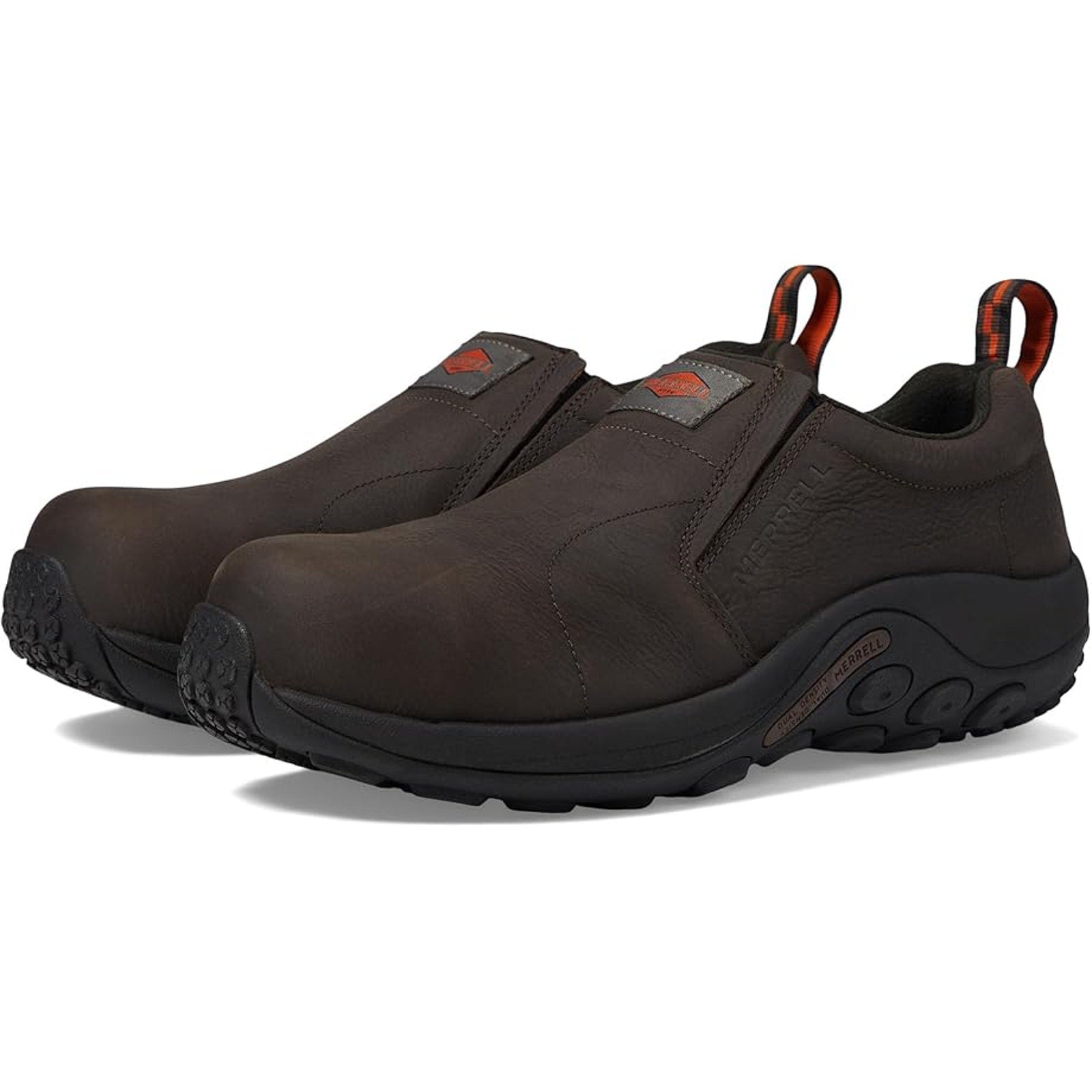 Merrell Mens Jungle Moc Toe Work Shoes US 15 M Brown Suede Slip On Comp Toe NIB