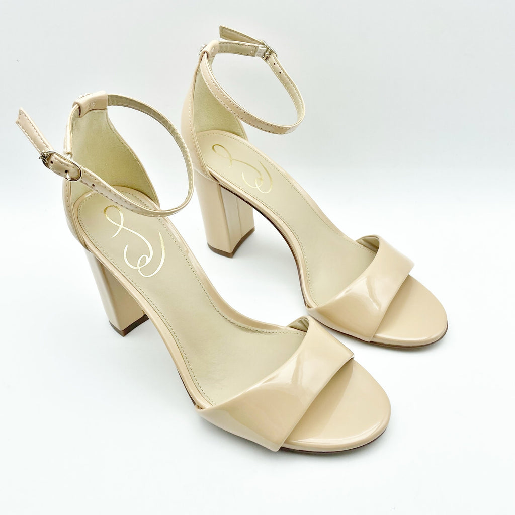 Sam Edelman Womens Robyn Heeled Sandal US 7.5 M EU 38 Beige Leather NIB