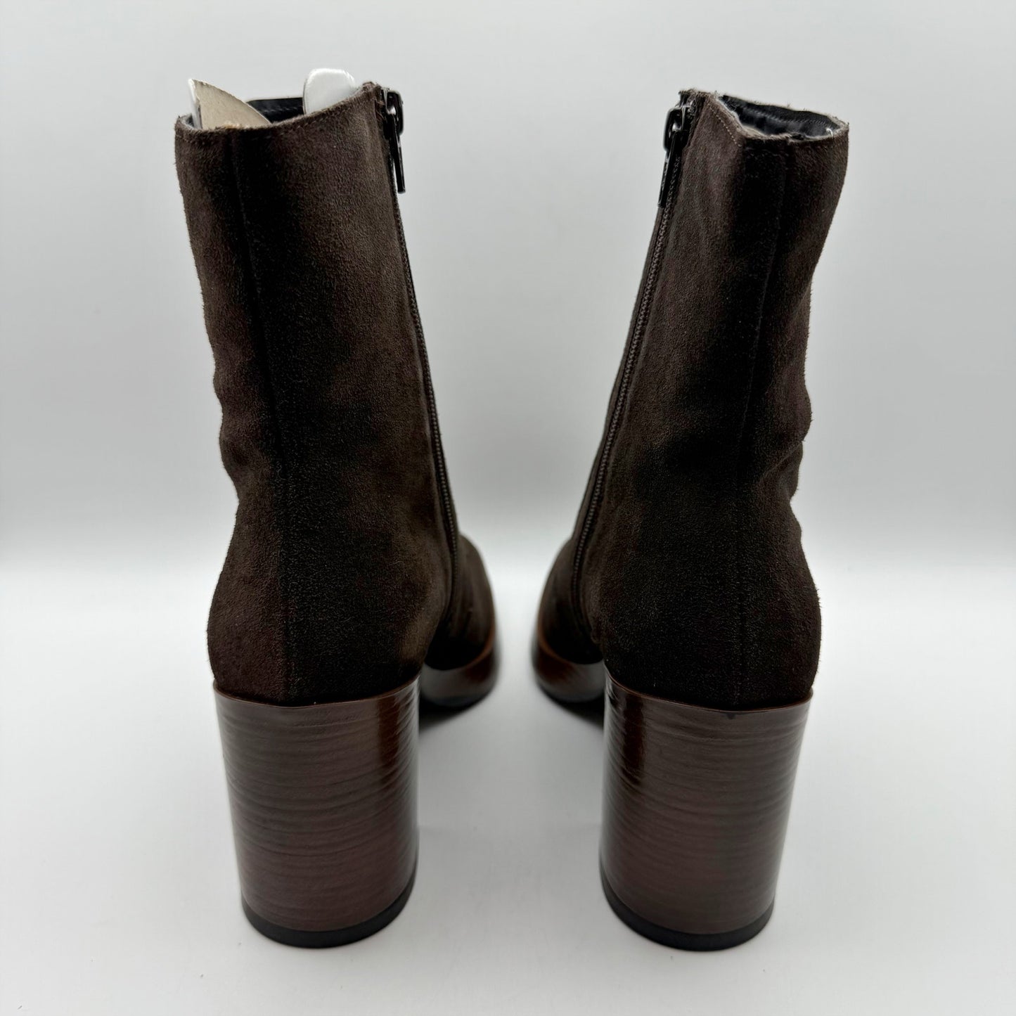 Eric Michael Womens Alice Ankle Boots EU 39 US 8.5-9 M Brown Nubuck Leather NWOB