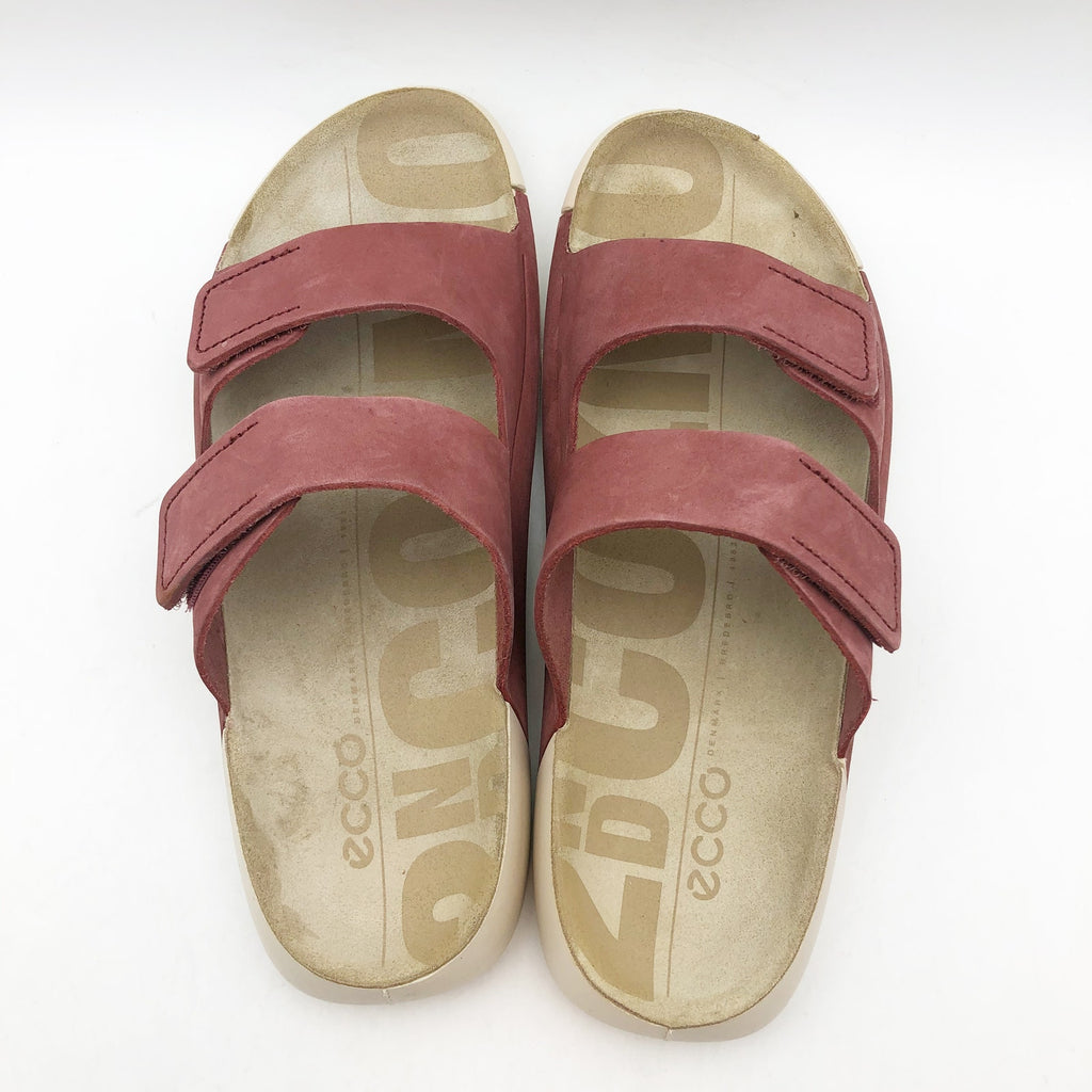 ECCO Womens Cozmo Two Band Slide Sandals EU 36 US 5-5.5 Red NIB