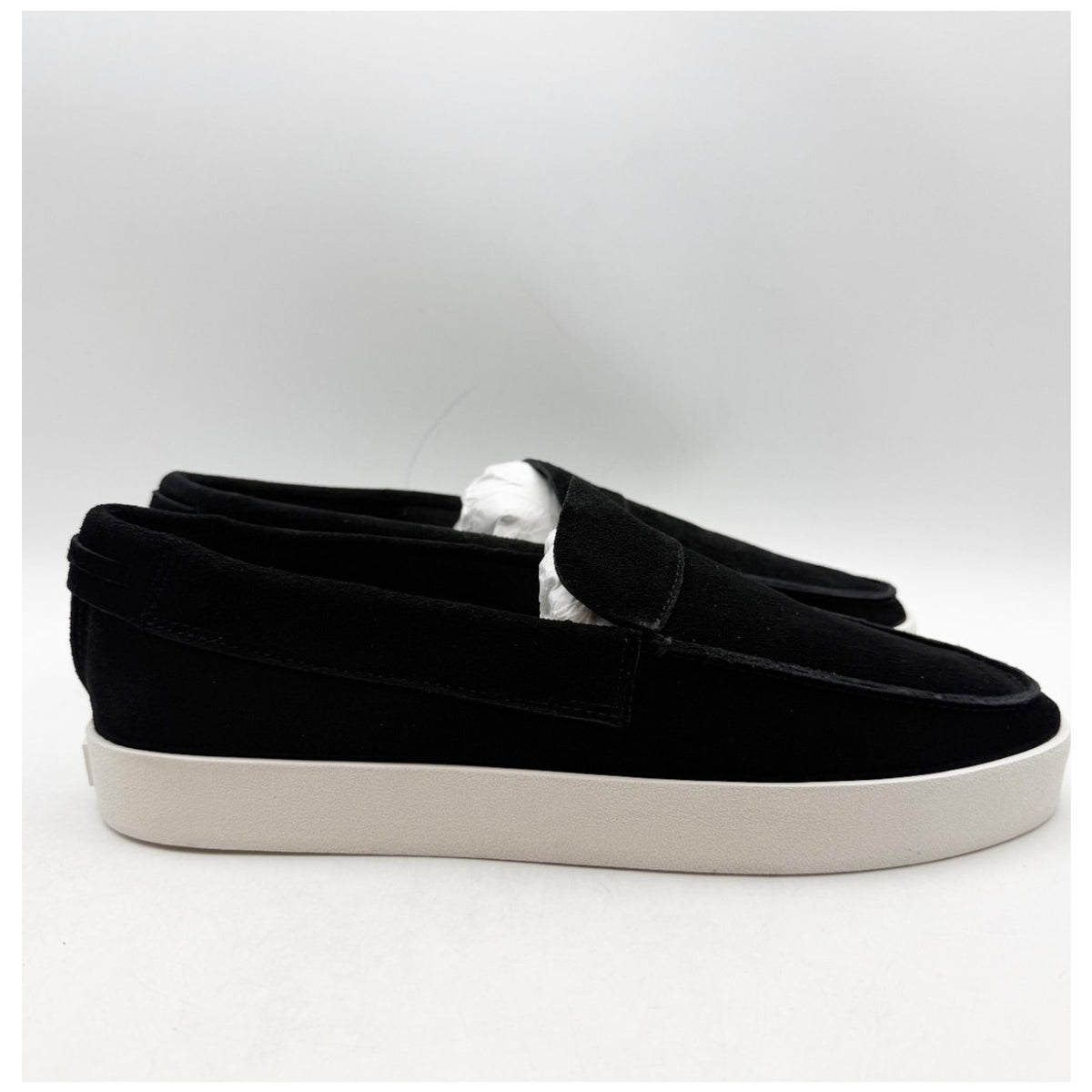 Saint Morta Men's Hemisphere Slip On Loafers Size 8 Black White Suede NIB