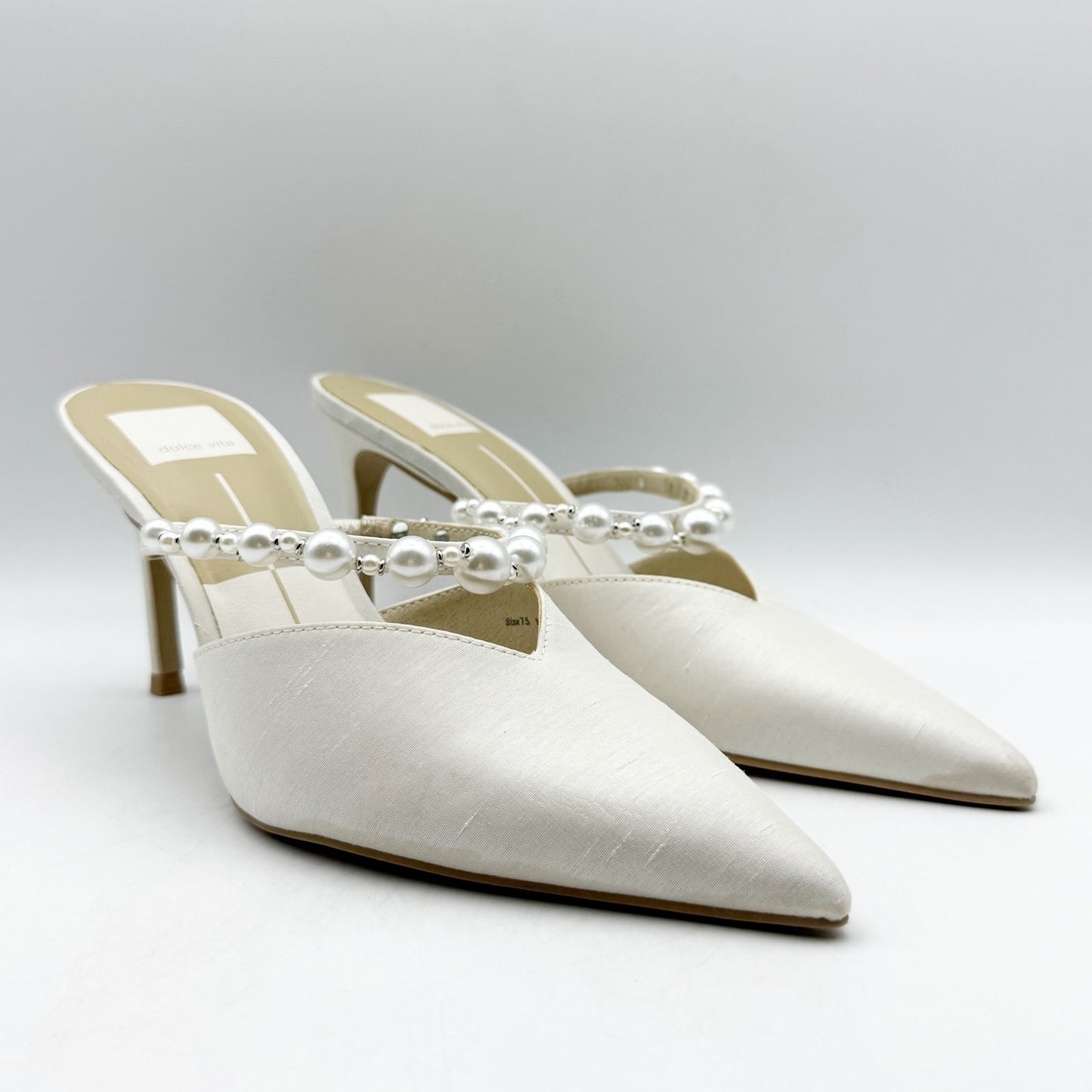 Dolce Vita Womens Kanika High Heel Pump US 7.5 M White Pointed Toe NIB