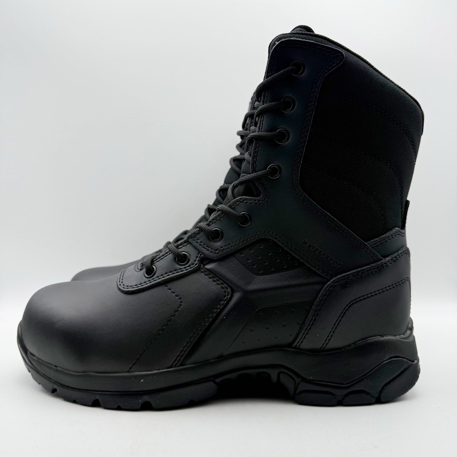 Battle Ops Mens 8” CT Tactical Duty Boot Size 9 Black Leather Waterproof NIB