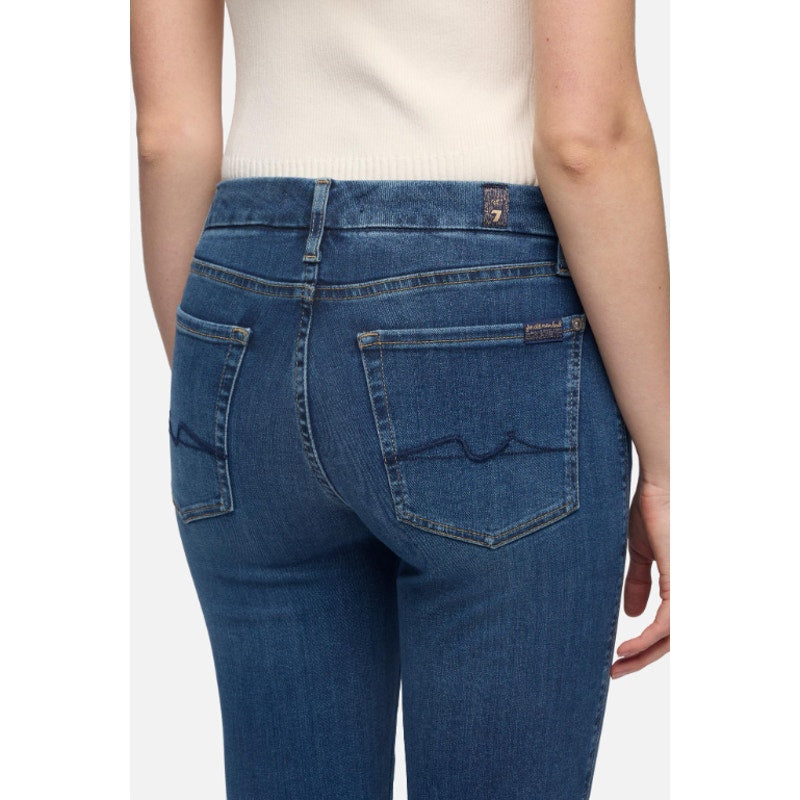 7 FOR ALL MANKIND Womens Kimmie Straight Slim Jeans Size 27 Blue Love Story NWT
