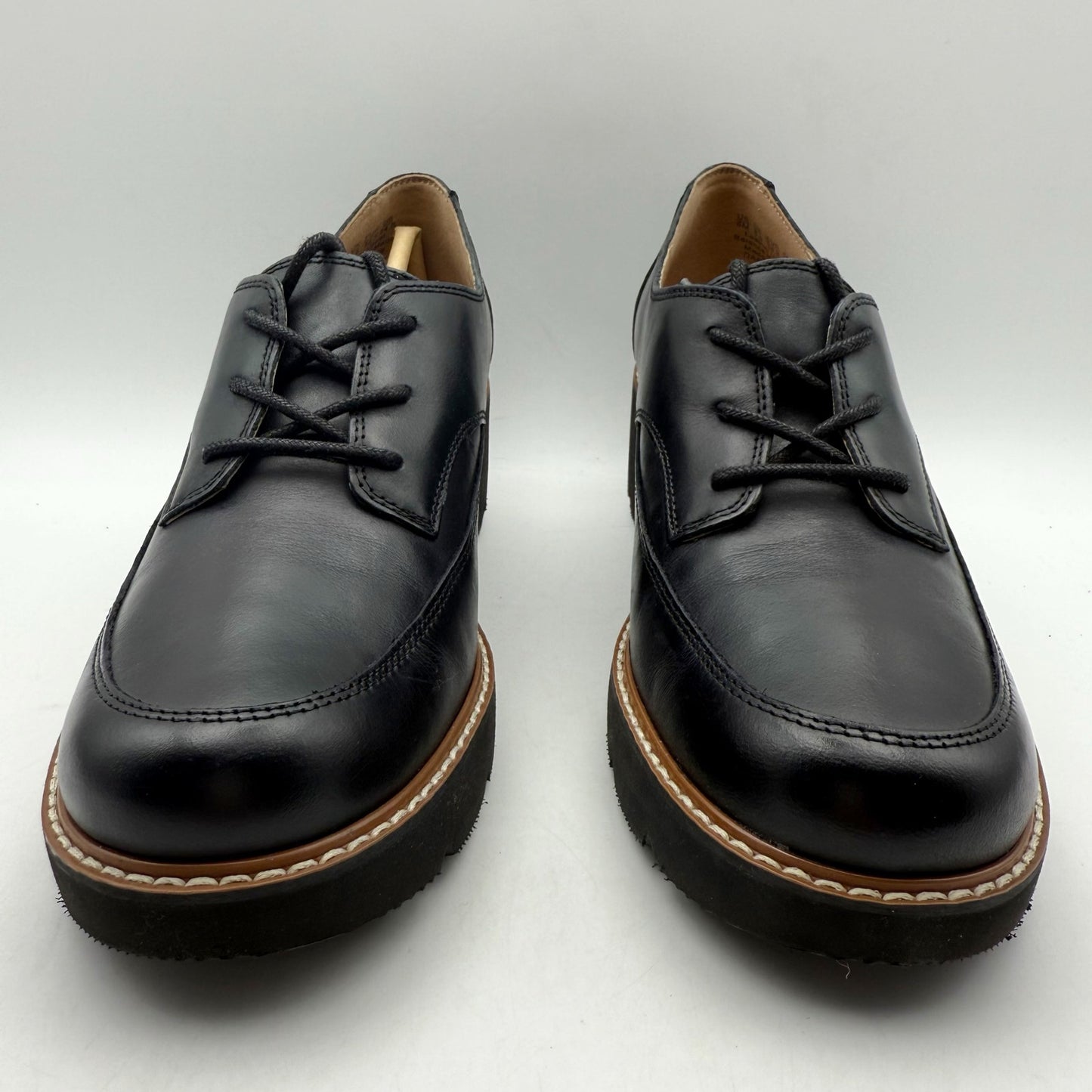 Naturalizer Womens Darry Lace Up Oxford Loafer US 9 M EU 40 Black Leather NWOB