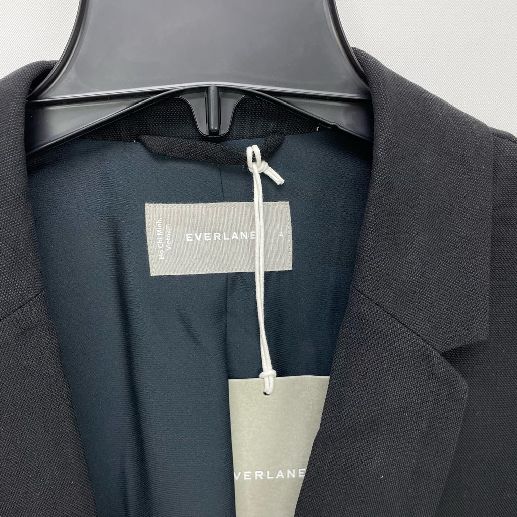 Everlane Womens The Easy Blazer Size 4 Black One Button NWT $128