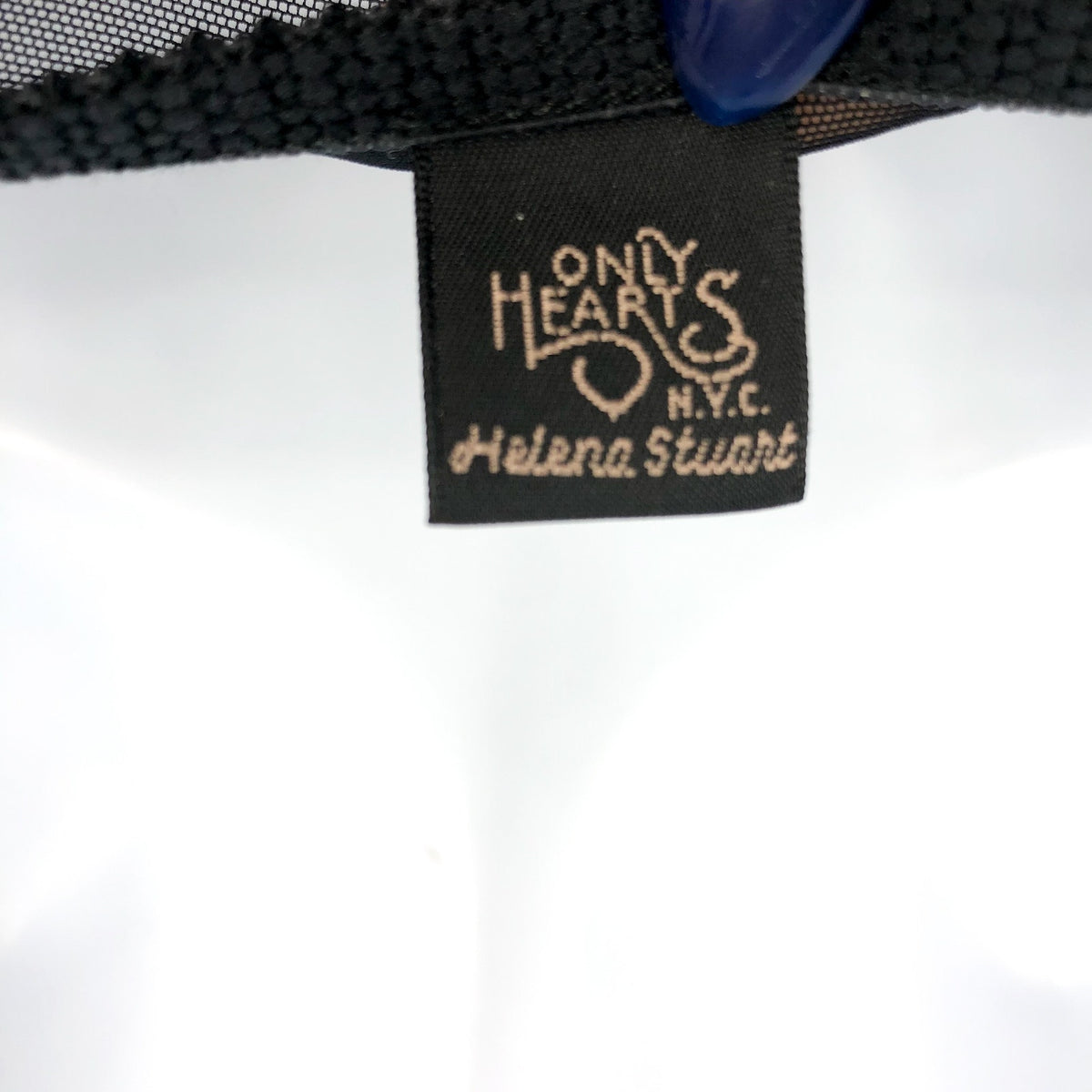 ONLY HEARTS Beatrix Chevron Bodysuit Small Black Embroidered Rose NWT