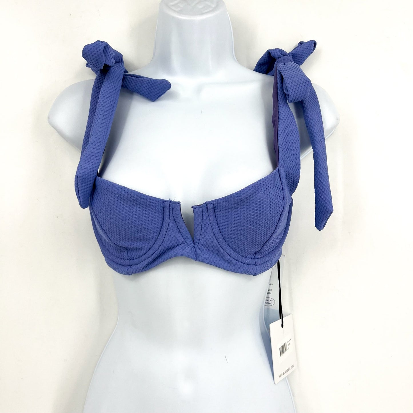 BEACH RIOT Women's Blair Bikini Top Small Periwinkle Purple Tie Shoulder NWT