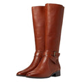 Naturalizer Womens Rena Knee High Boots US 7 Wide EU 37 Brown Leather NIB