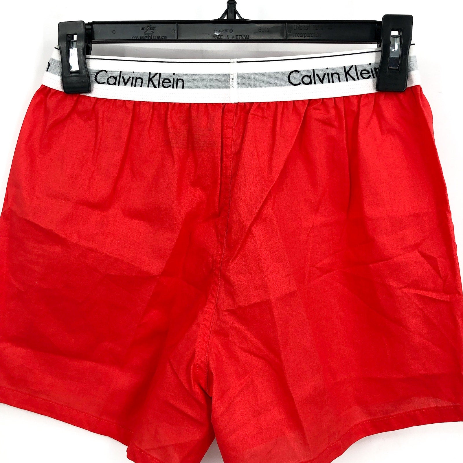 CALVIN KLEIN Womens Modern Sleep V Day Boxer Shorts XS Orange Cotton NWT