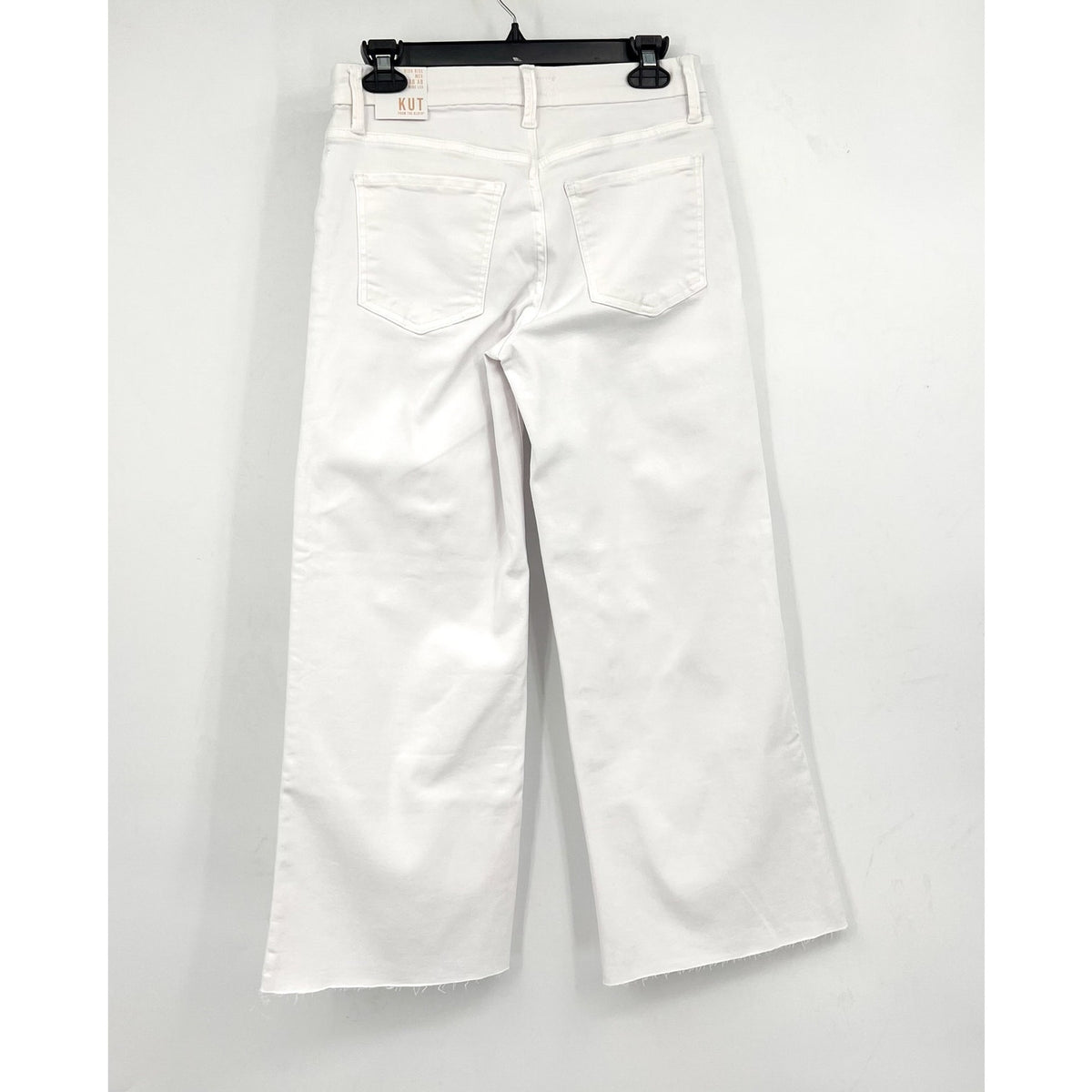 KUT FROM THE KLOTH Meg Wide Leg Jeans Size 4 Optic White High-Rise Fab AB NWT