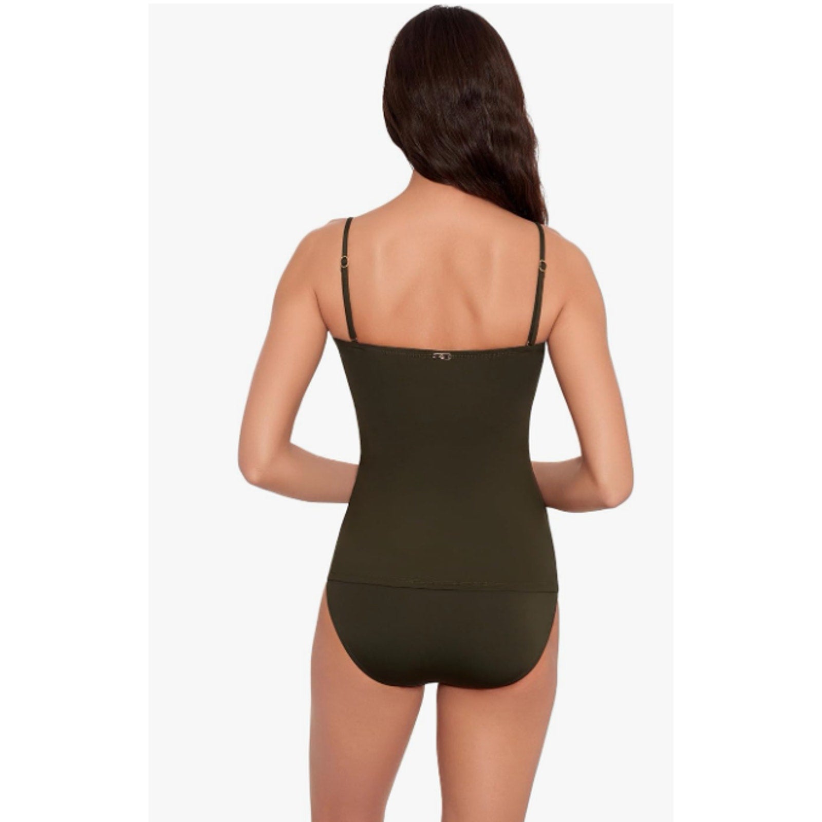LAUREN RALPH LAUREN V Wire Bandini Swim Top Size 16 Olive Green Beach Club NWT