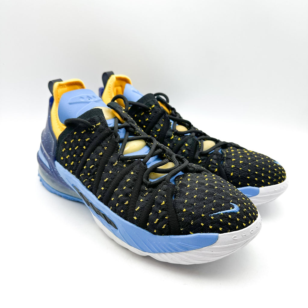 NIKE Youth LeBron 18 GS 'Lakers Heritage' Basketball Shoes 5.5Y Black Multi NWOB