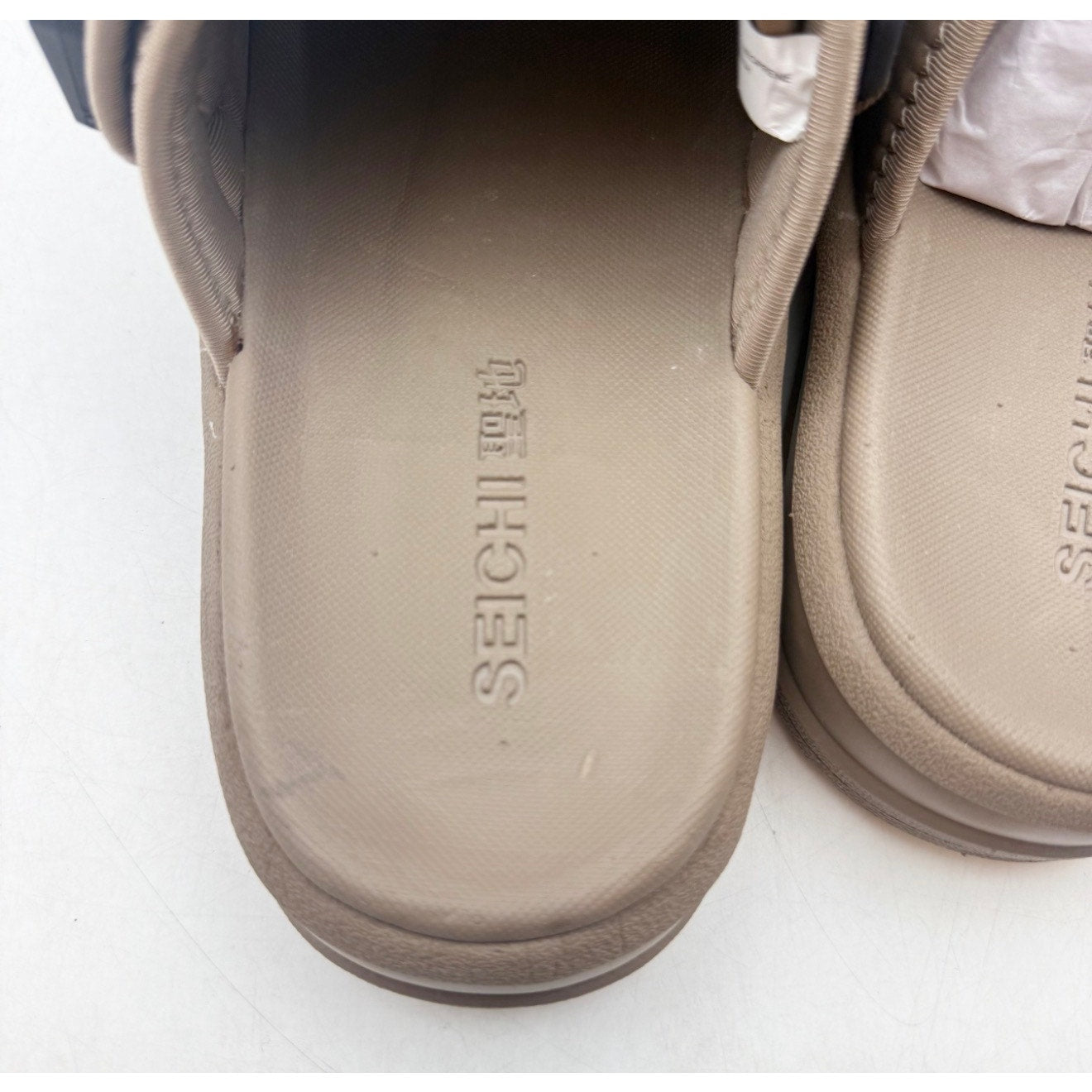 Seichi Mens Yoroi V2 Slide Sandals Size 9 EU 42 Taupe NIB