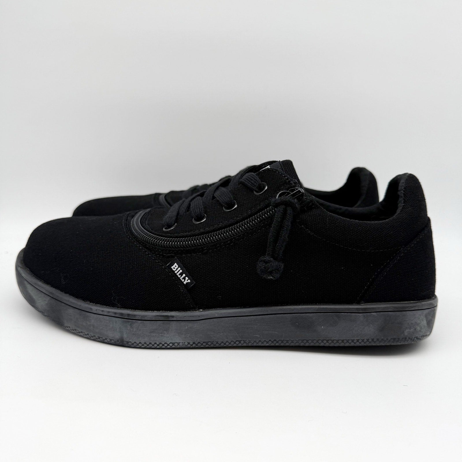 BILLY Footwear Mens Low Top ll Sneakers US 10.5 Wide EU 43.5 Black NIB