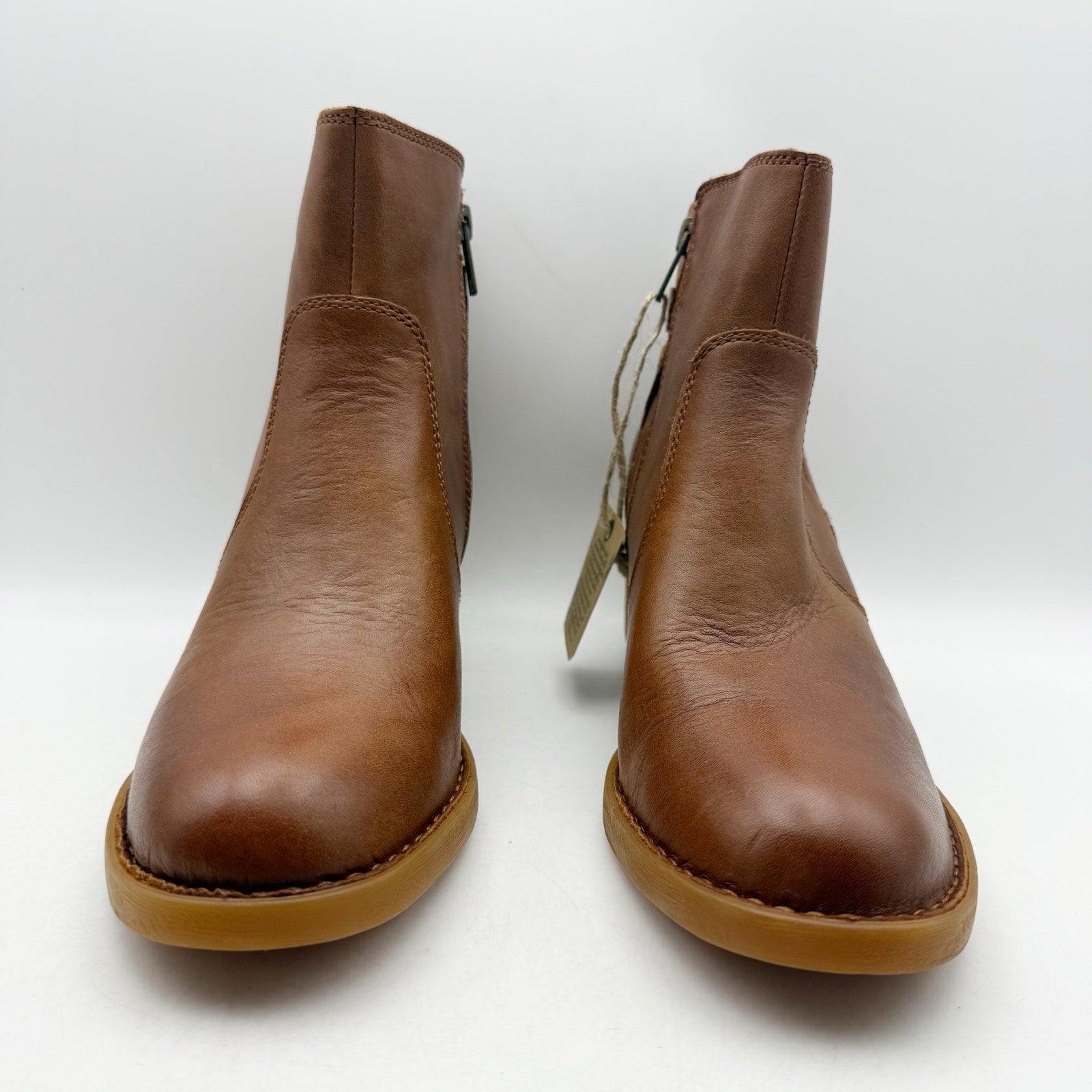 Born Womens Reis Ankle Boots US 9 M EU 39.5 Brown Leather Booties NIB