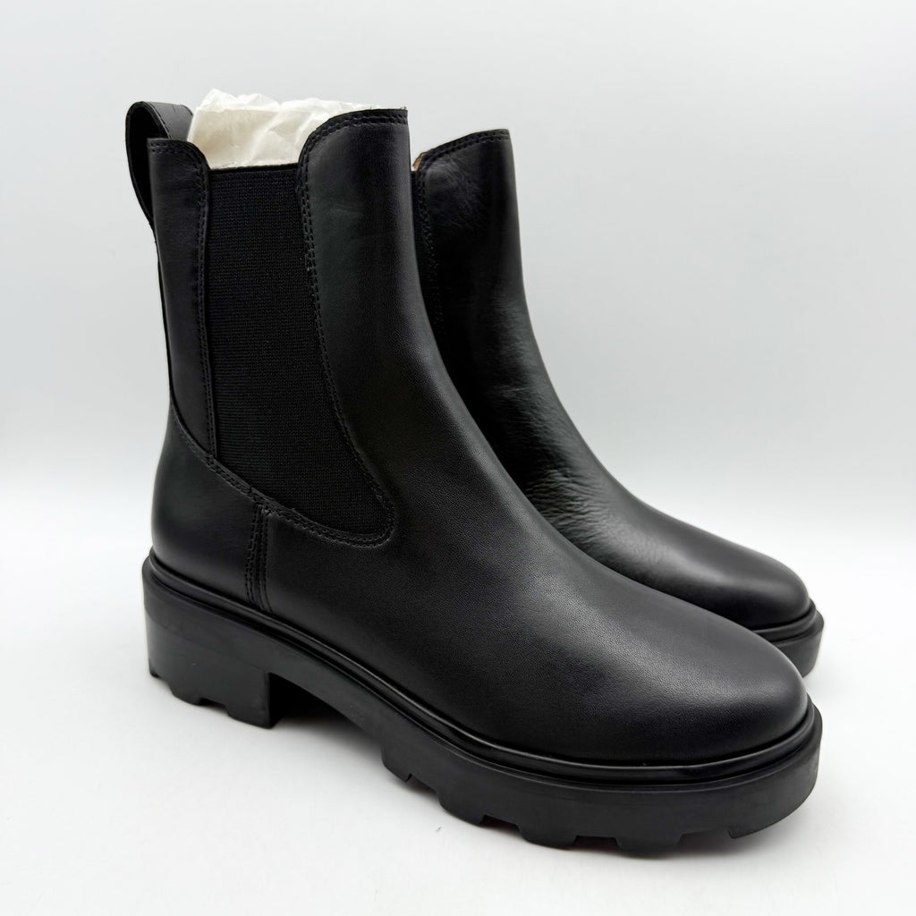 Madewell Womens The Bradley Chelsea Lugsole Boots Size 5.5 Black Leather NWOB