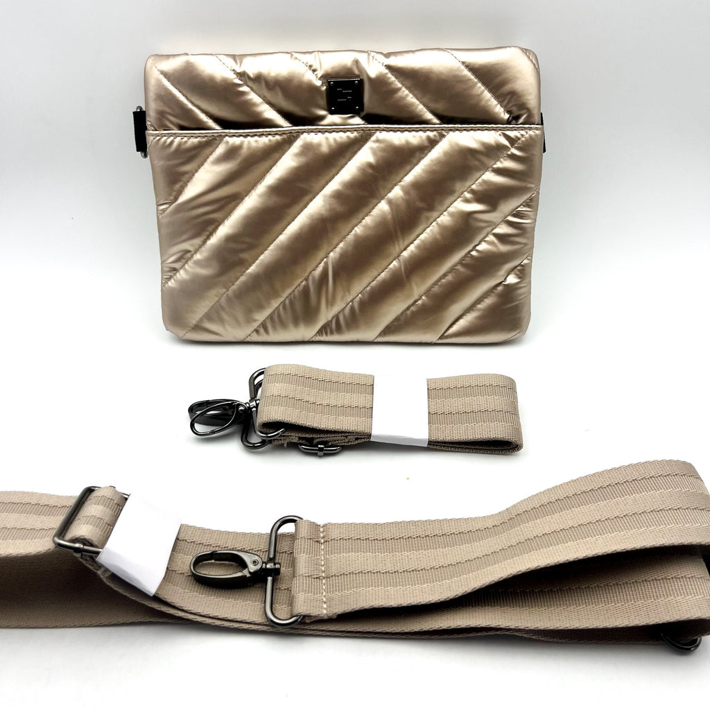 THINK ROYLN Diagonal Bum Bag 2.0 Pearl Cashmere One Size Purse NWT