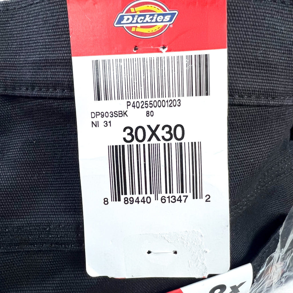 DICKIES Men's Double Knee Regular Fit Duck Work Pant DP903 30x30 Black NWT