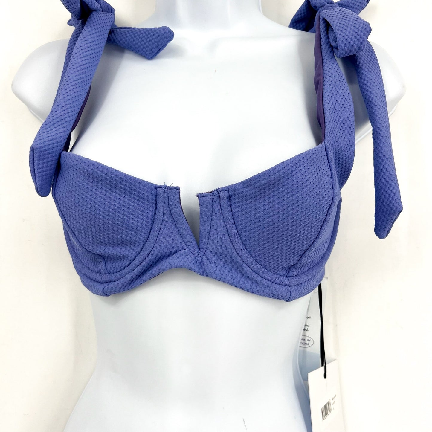 BEACH RIOT Women's Blair Bikini Top Small Periwinkle Purple Tie Shoulder NWT
