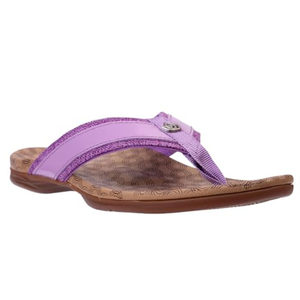 Spenco Womens Cabo Flip-Flops Size 7 Wide Purple Sandals Comfort NIB