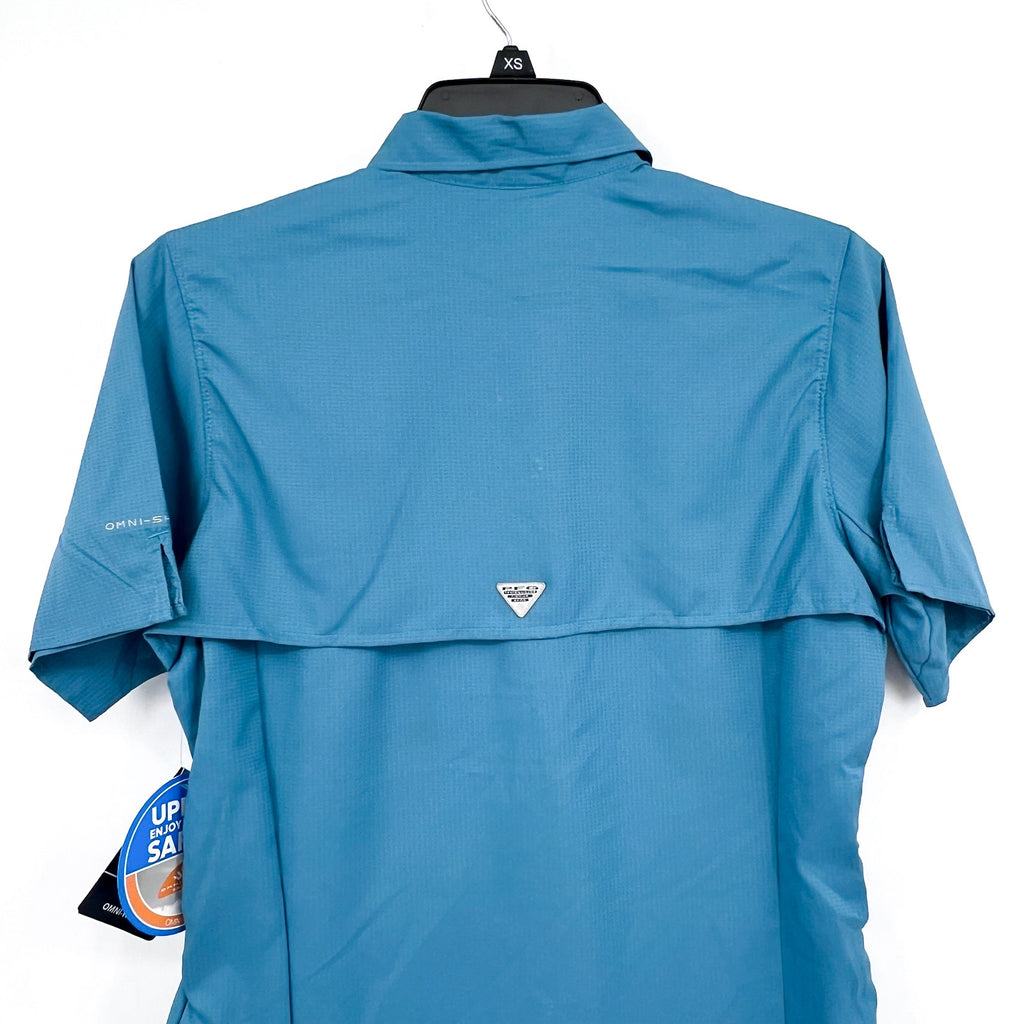 COLUMBIA Women's PFG Tamiami II Shirt XS Blue Ocean Teal Short Sleeve NWT