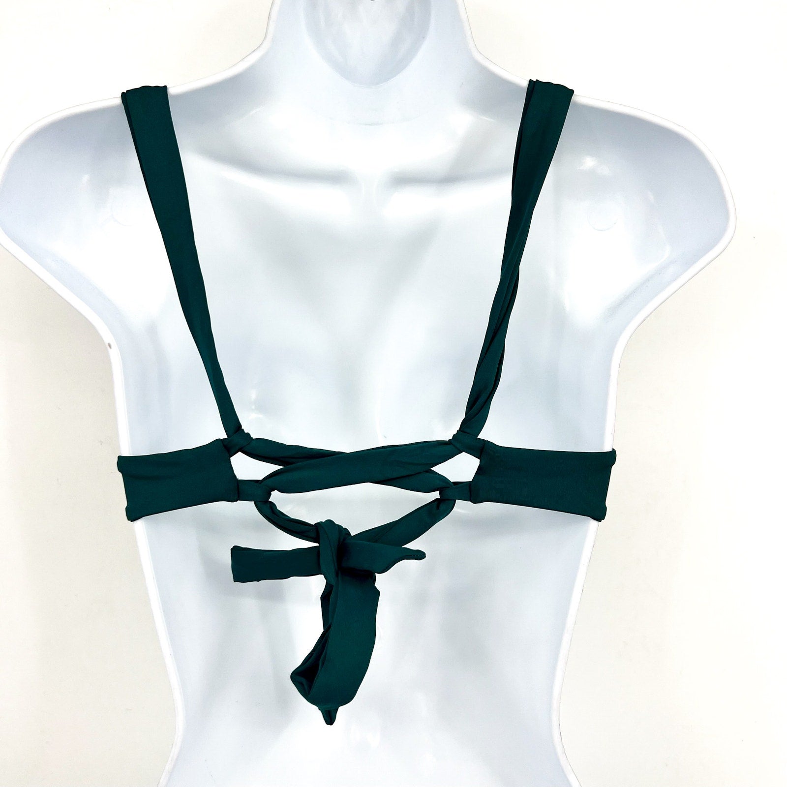 L*SPACE Women's Mako Bikini Top XS Deep Teal Green Bralette Underwire NWT
