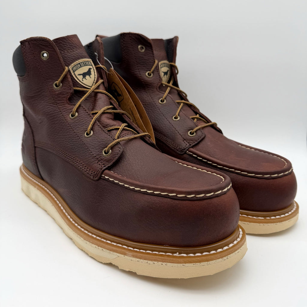 Irish Setter Mens Ashby 6" Aluminum-Toe Work Boots US 14 Brown Leather 83606 NIB
