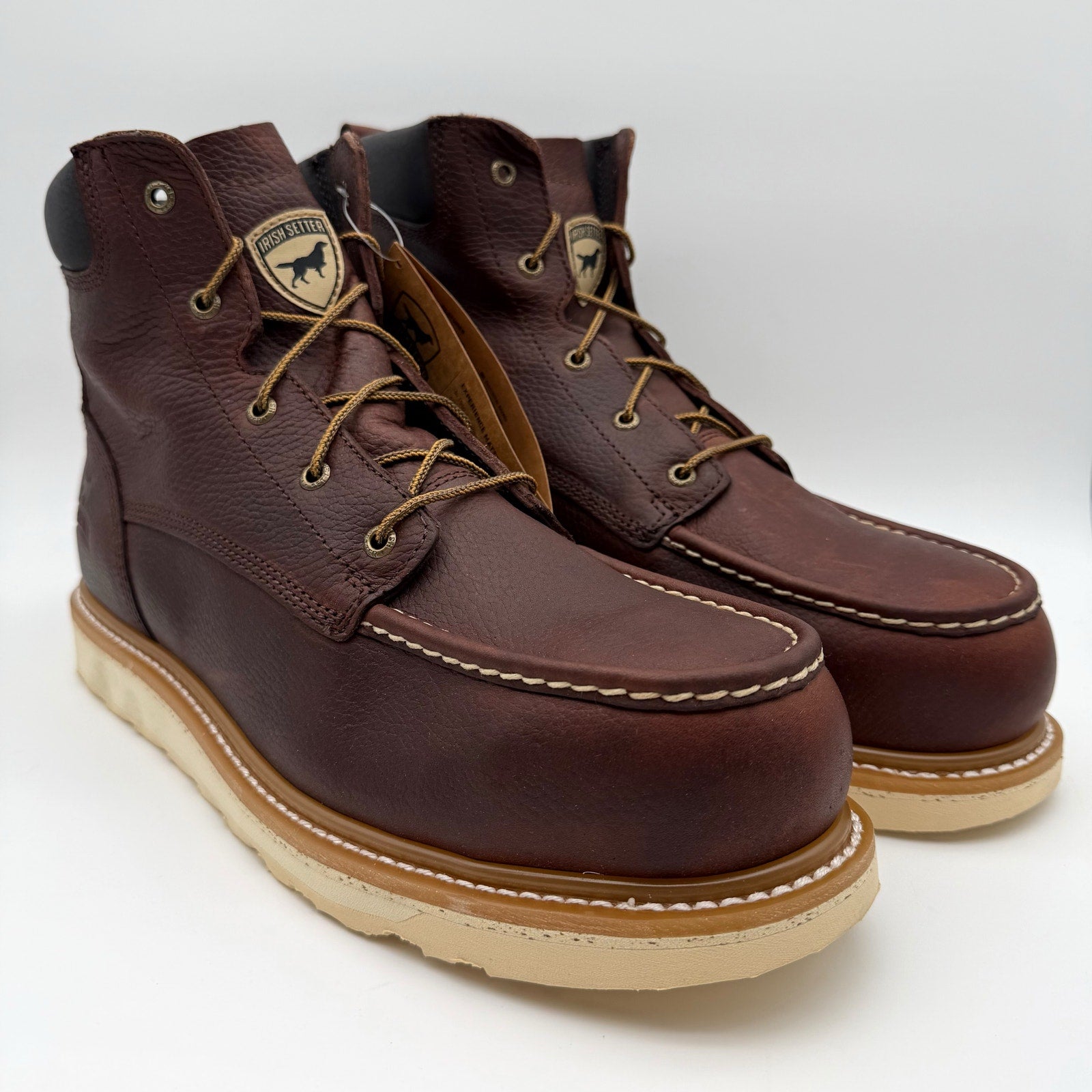 Irish Setter Mens Ashby 6" Aluminum-Toe Work Boots US 14 Brown Leather 83606 NIB