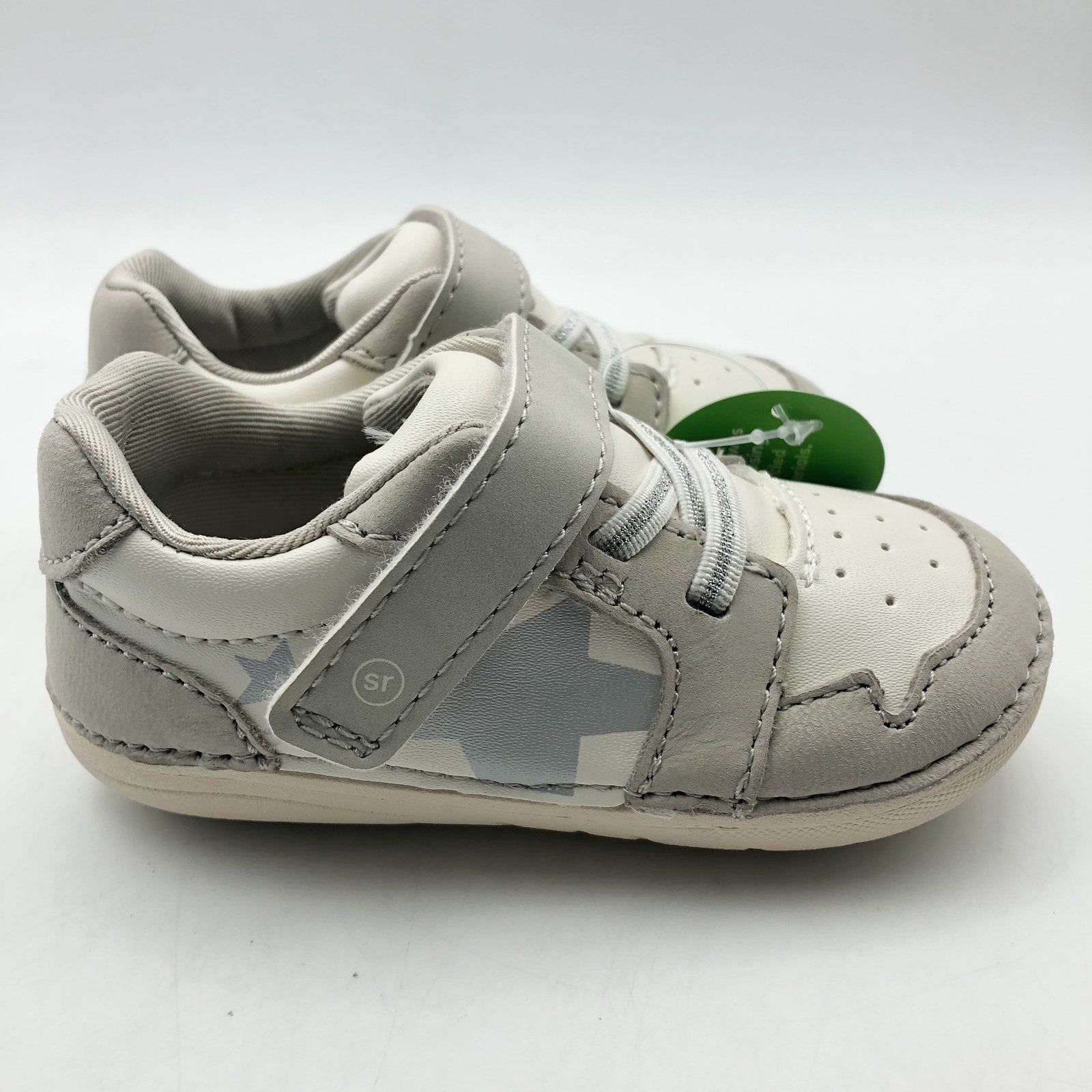 Stride Rite Infant Toddler SM Waverly Ecru Sneaker 3 WIDE Shoes Off White NIB