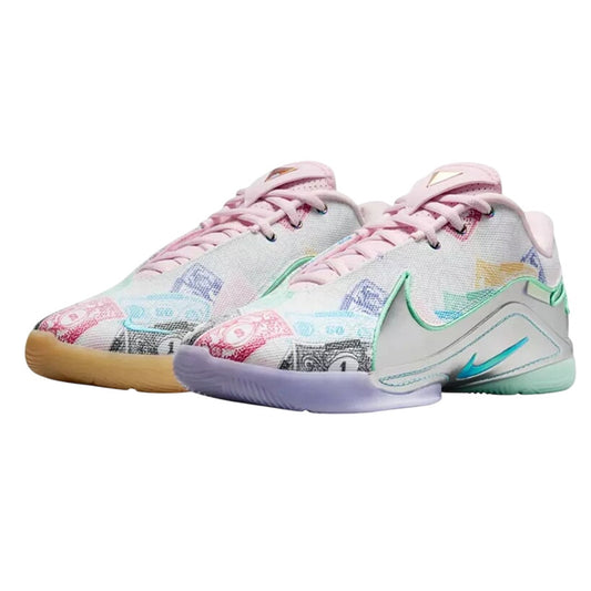 Nike Mens LeBron XXll Basketball Sneakers US 9 White Multicolor Athletic NIB