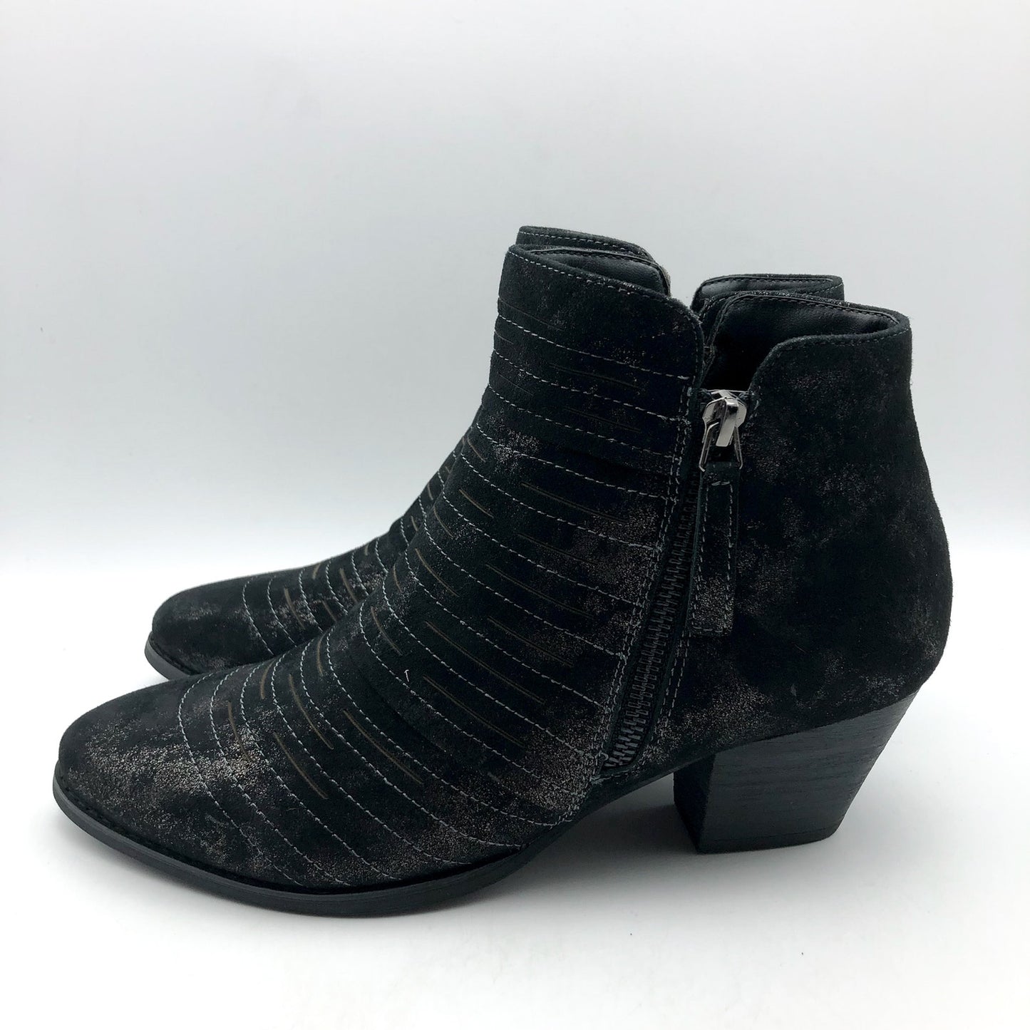 David Tote Womens Bellview Ankle Booties US 10 M Black Antique Suede NIB