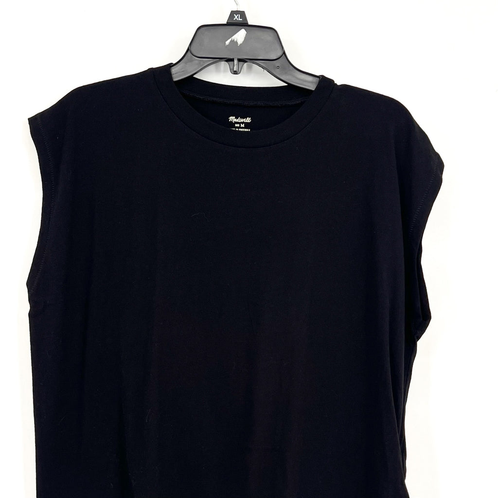 MADEWELL Women's Northside Vintage Muscle Tank Top Medium Jet Black PO195 NWT