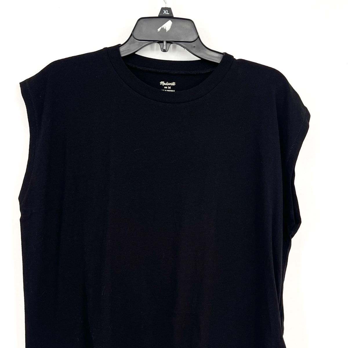 MADEWELL Women's Northside Vintage Muscle Tank Top Medium Jet Black PO195 NWT