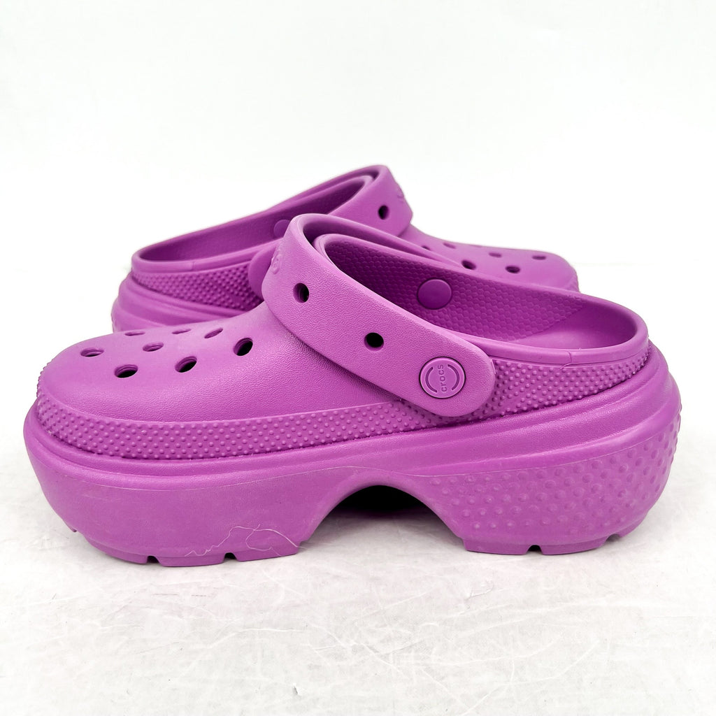 Crocs Platform Chunky Stomp Clogs Womens 9 Mens 7 Bubble Pink NWT