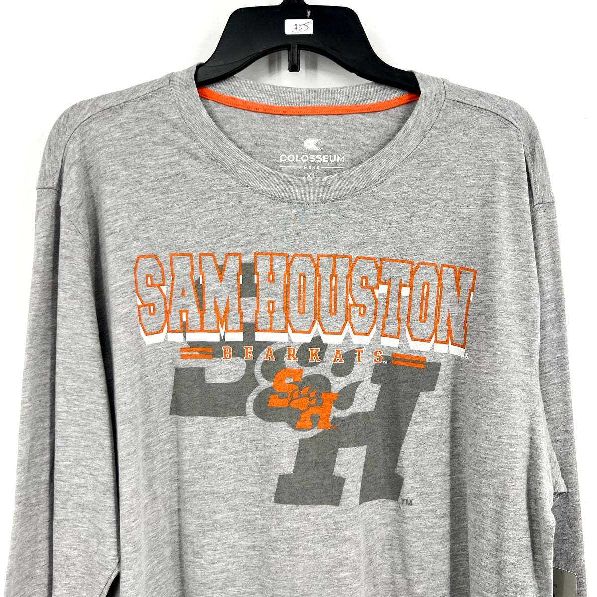 COLOSSEUM Mens Sam Houston State Bearkats TShirt Large Grey Long Sleeve NWT
