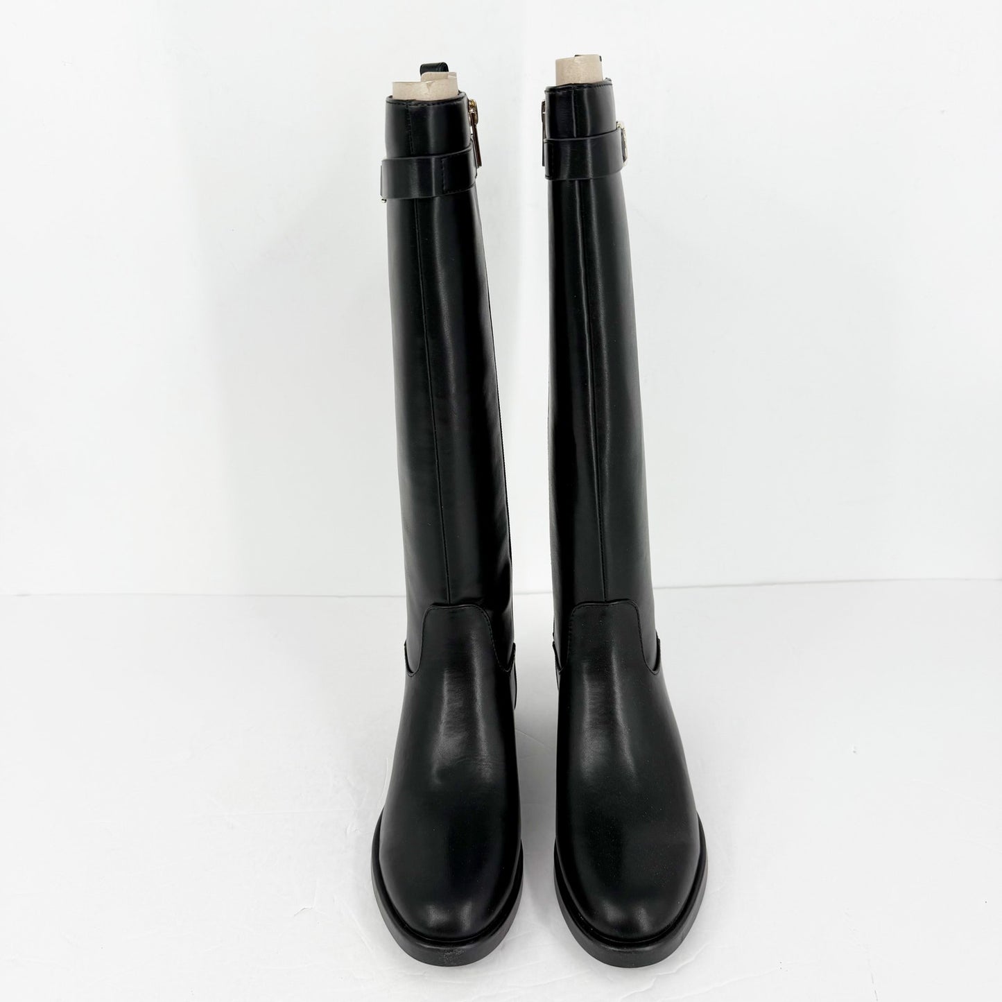 Tommy Hilfiger Womens Iviann Boots Size 6M Black Faux Leather Knee High