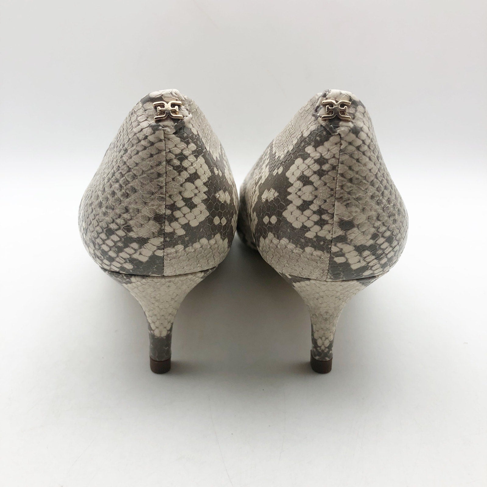 Sam Edelman Womens Dori Pumps US 10 M EU 41 Taupe Snake Print Slip On NIB