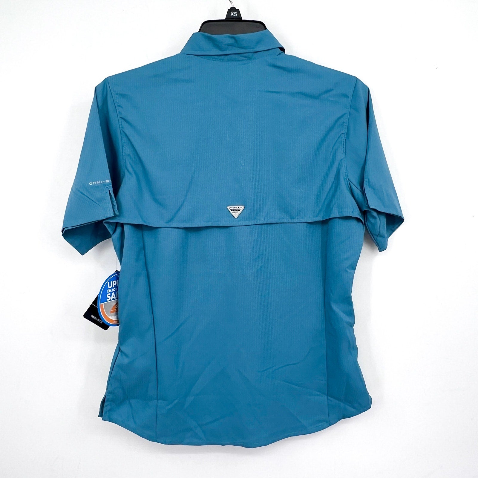 COLUMBIA Women's PFG Tamiami II Shirt XS Blue Ocean Teal Short Sleeve NWT