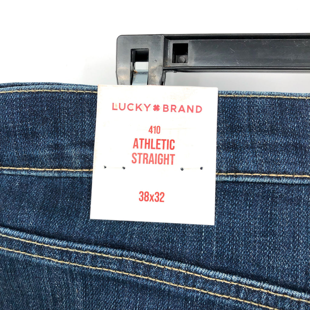 LUCKY BRAND Men's 410 Athletic Straight Jeans Size 38x32 Blue Royce Stretch NWT