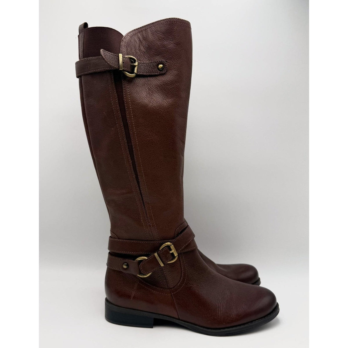 Naturalizer Womens June Knee High Riding Boots Size 10 EU 40 Brown Leather NWOB