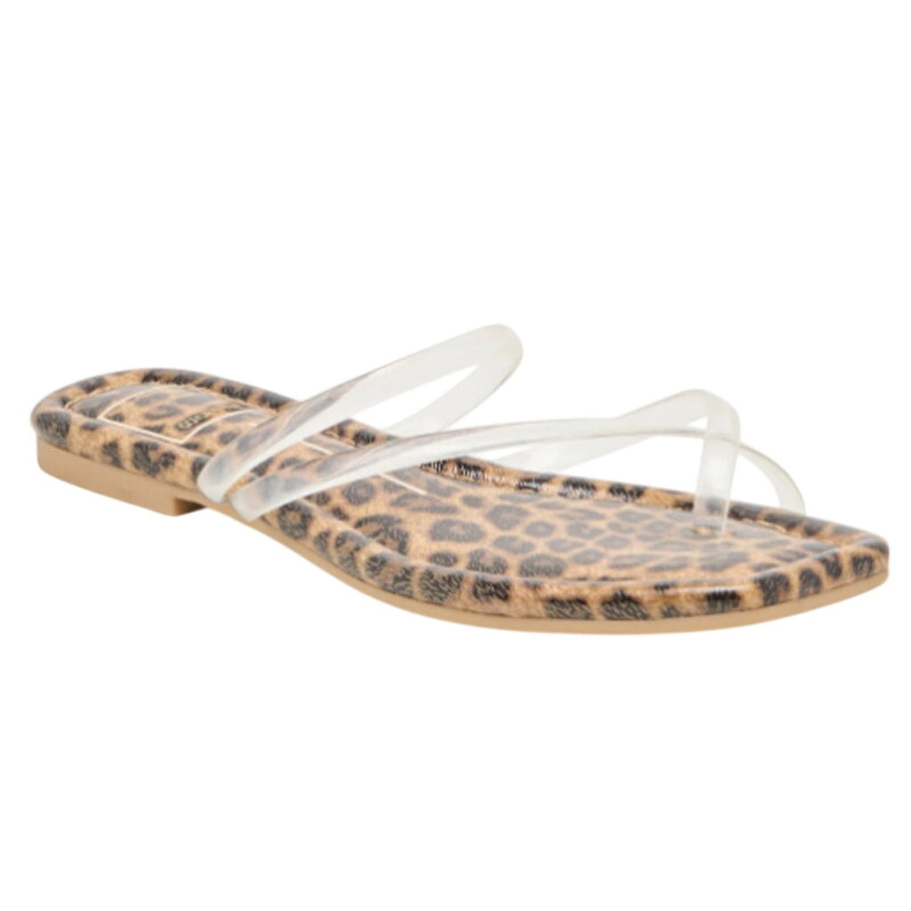 Dolce Vita Womens Leanna Sandals Size 8.5 Leopard Brown Slide Flip Flop NIB