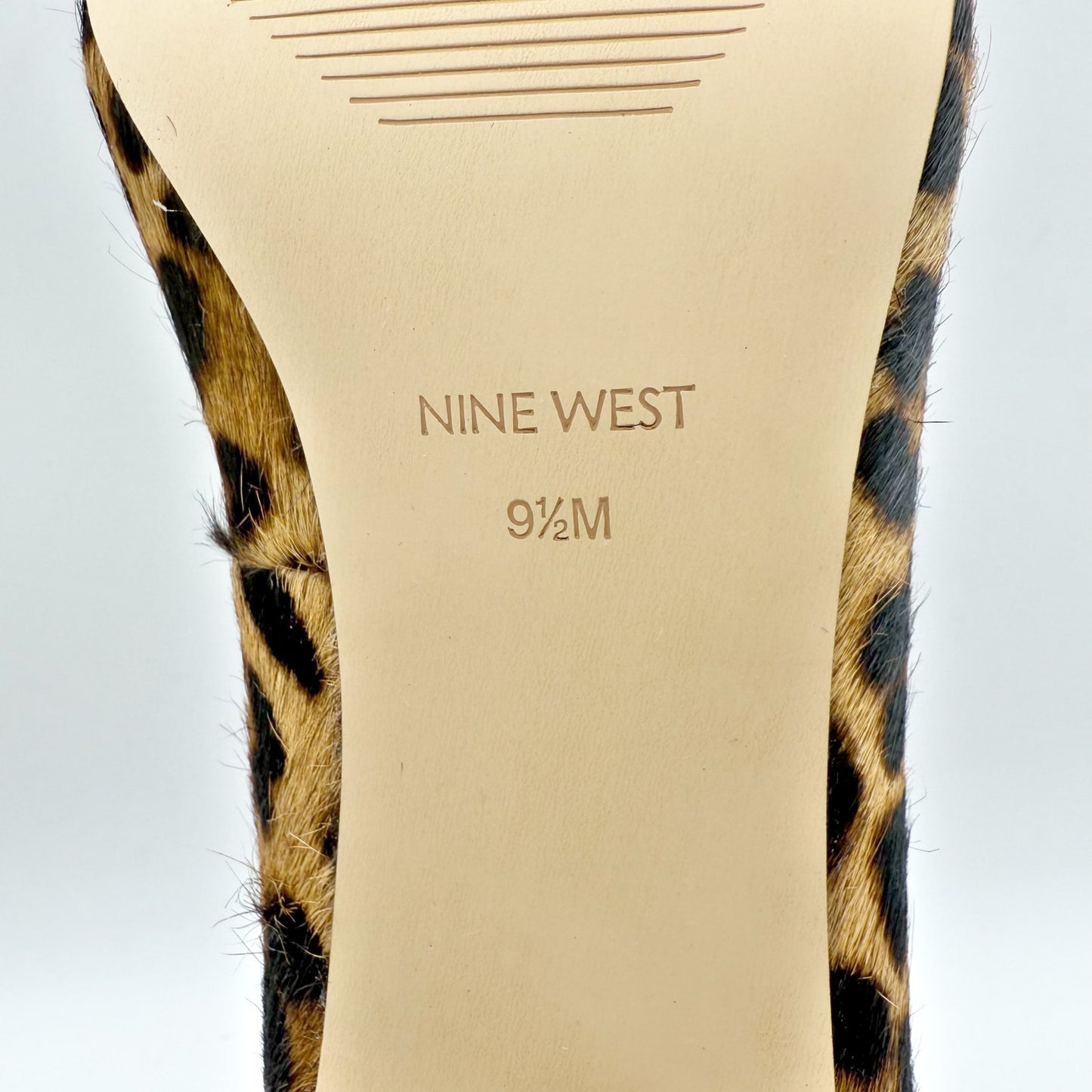 Nine West Womens Arlene Pumps US 9.5 M EU 40.5 Leopard Calf Hair NIB