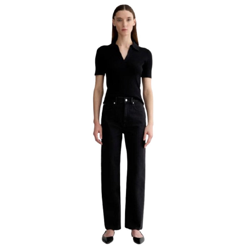 EVERLANE Women's The Way-High Jeans Size 26 Long US 2 Coal Black Low Stretch NWT